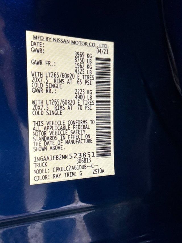 2021 Nissan Titan XD 4x4 Crew Cab SV - 23091825 - 33