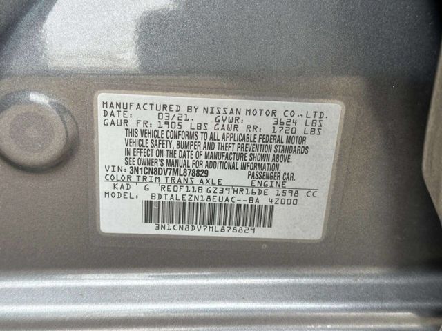 2021 Nissan Versa S CVT - 22993940 - 22