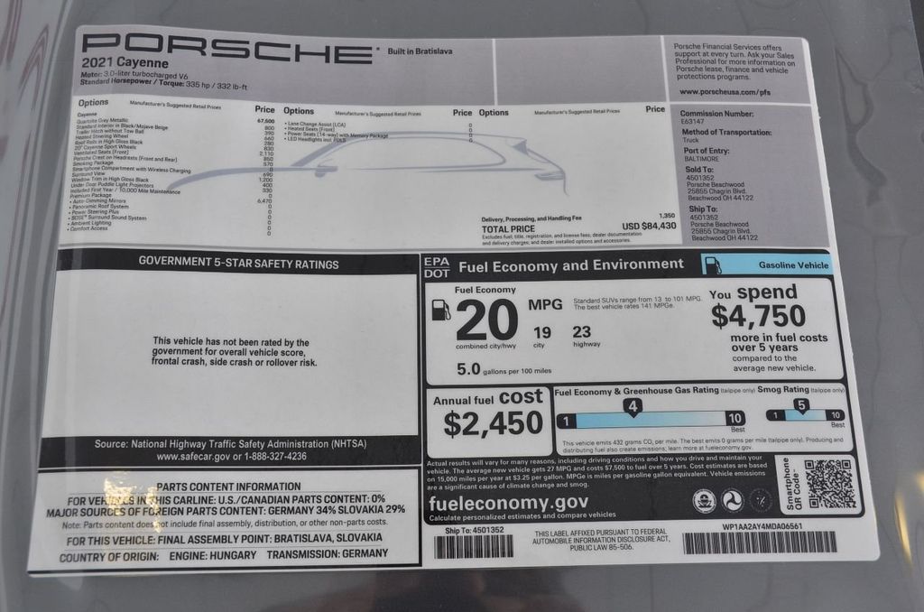 2021 Porsche Cayenne AWD - 20839804 - 59