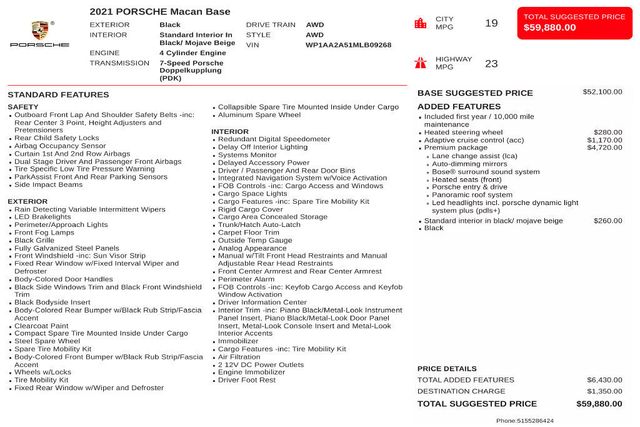 2021 Porsche Macan AWD - 23094206 - 2