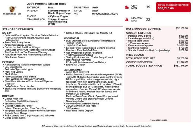 2021 Porsche Macan AWD - 23040156 - 2