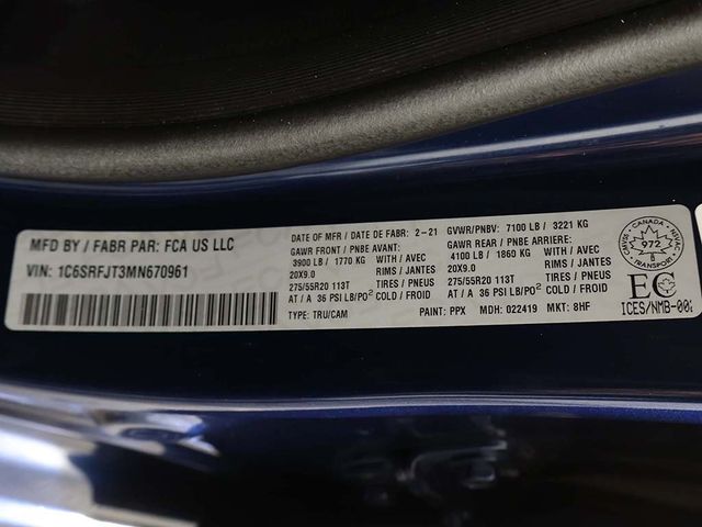 2021 Ram 1500 Laramie 4x4 Crew Cab 5'7" Box - 22954797 - 54