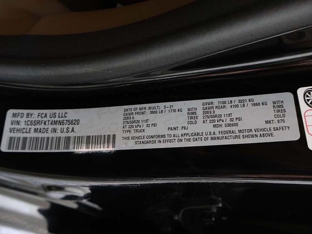 2021 Ram 1500 Longhorn 4x4 Crew Cab 5'7" Box - 23009973 - 61