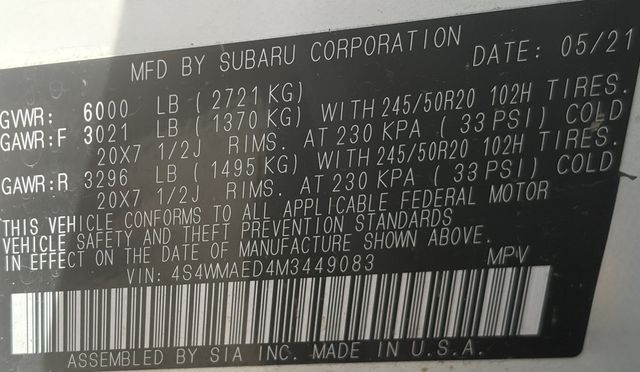 2021 Subaru Ascent 2021 Subaru Ascent Premium  - 23068803 - 45