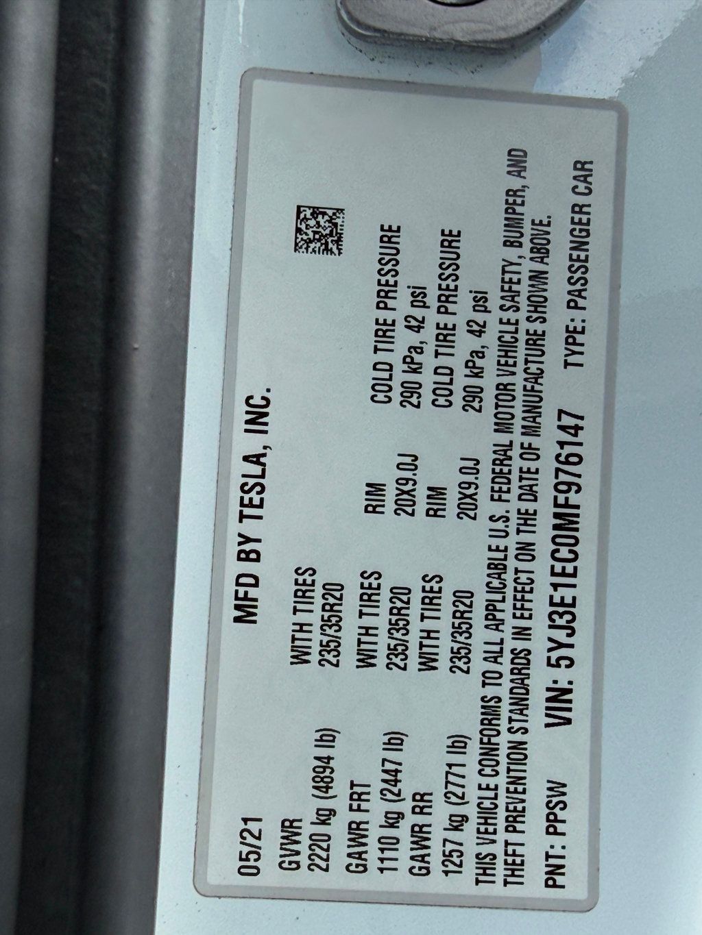 2021 Tesla Model 3 Performance AWD - 22996506 - 38