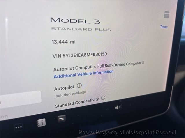 2021 Tesla Model 3 Standard Range Plus RWD - 22952492 - 1