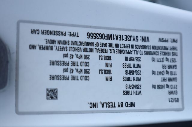 2021 Tesla Model 3 Standard Range Plus RWD - 22969220 - 10