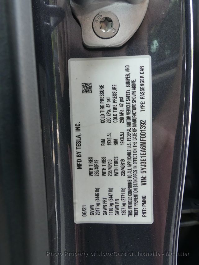 2021 Tesla Model 3 Standard Range Plus RWD - 23063783 - 45