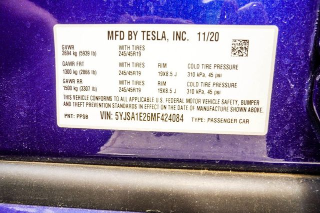 2021 Tesla Model S Long Range AWD - 23001341 - 36