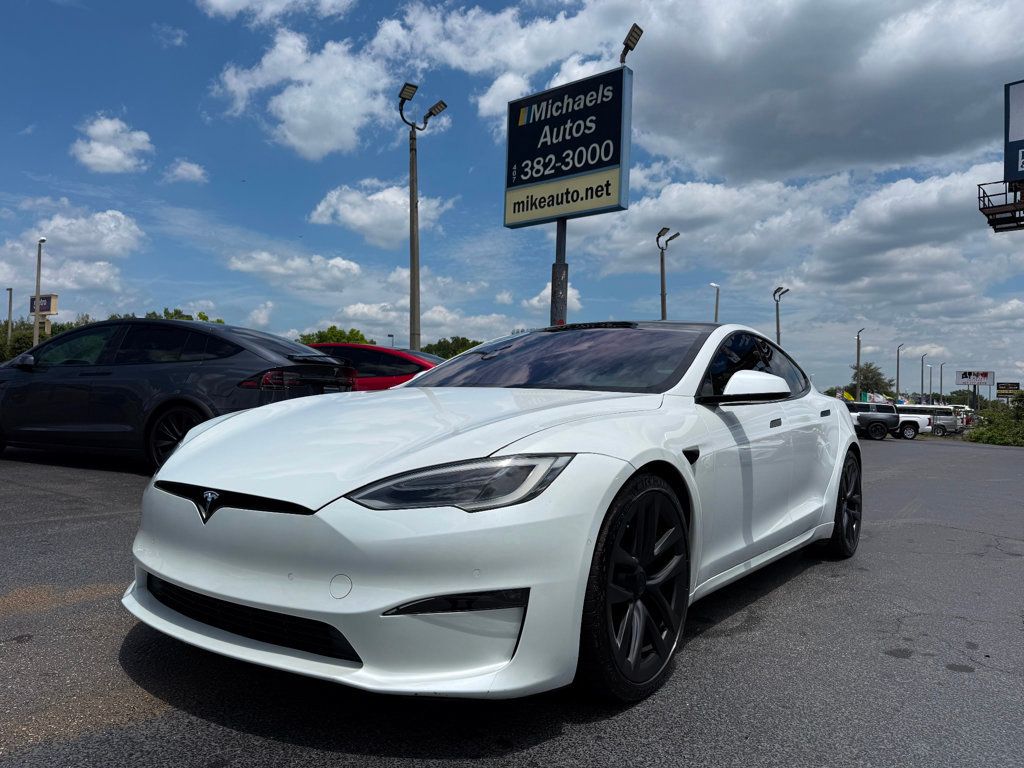 2021 Tesla Model S **MODEL S PLAID**WHITE ON WHITE INTERIOR**21" WHEELS** - 23019869 | Video 1