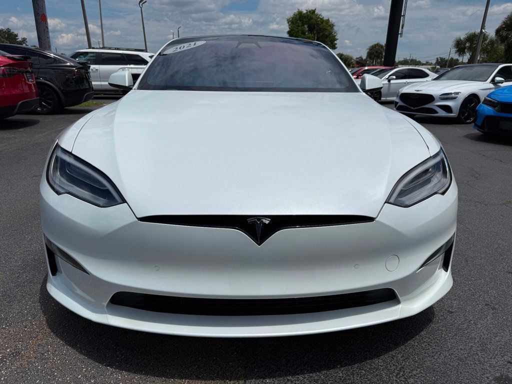 2021 Tesla Model S **MODEL S PLAID**WHITE ON WHITE INTERIOR**21" WHEELS** - 23019869 - 1
