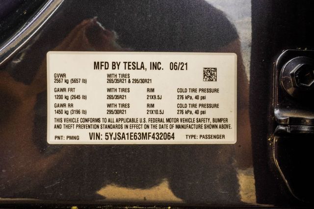 2021 Tesla Model S Plaid AWD - 23019654 - 37