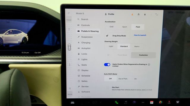 2021 Tesla Model S Plaid AWD w/ 21'' Arachnid Wheels and Premium Cream Interior - 23009553 - 15