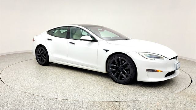 2021 Tesla Model S Plaid AWD w/ 21'' Arachnid Wheels and Premium Cream Interior - 23009553 - 1