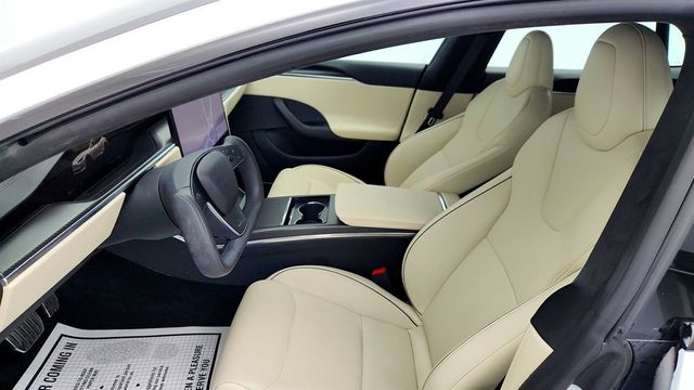 2021 Tesla Model S Plaid AWD w/ 21'' Arachnid Wheels and Premium Cream Interior - 23009553 - 23