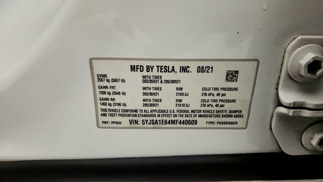 2021 Tesla Model S Plaid AWD w/ 21'' Arachnid Wheels & Tri-Motor Powertrain - 23041014 - 22