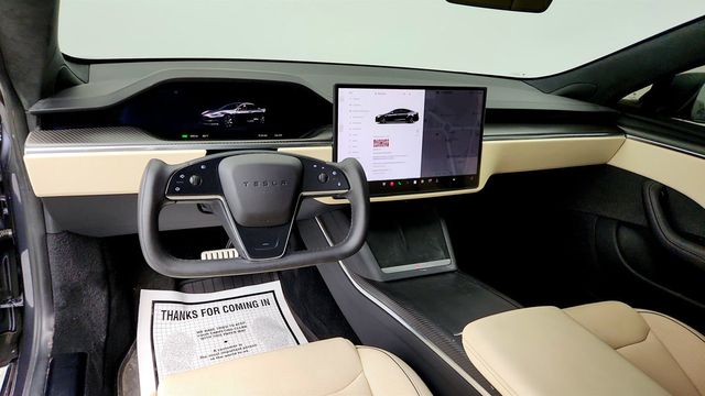 2021 Tesla Model S Plaid AWD w/ Cream Premium Interior - 23079117 - 11