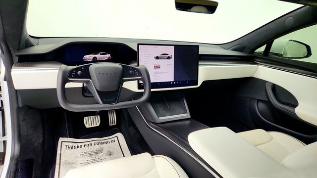 2021 Tesla Model S Plaid AWD with 21'' Arachnid Wheels & White & Black Premium Int. - 22988409 - 11