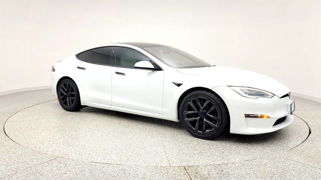 2021 Tesla Model S Plaid AWD with 21'' Arachnid Wheels & White & Black Premium Int. - 22988409 - 2