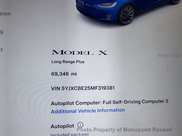 2021 Tesla Model X Long Range Plus AWD - 22985020 - 3