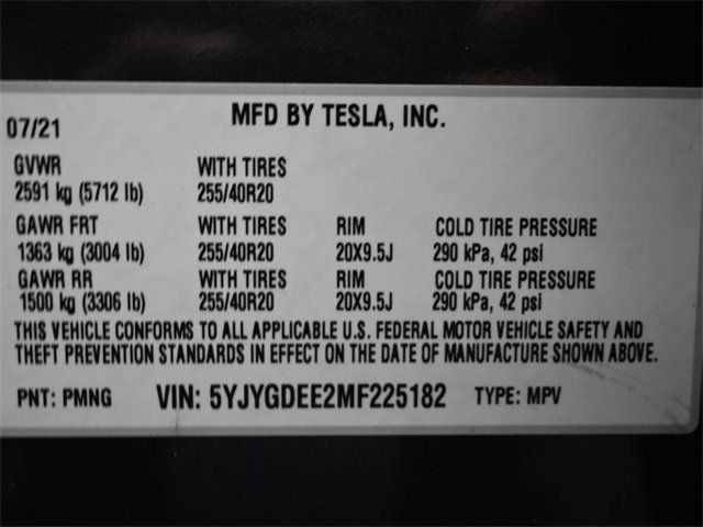 2021 Tesla Model Y Long Range AWD - 22957365 - 6