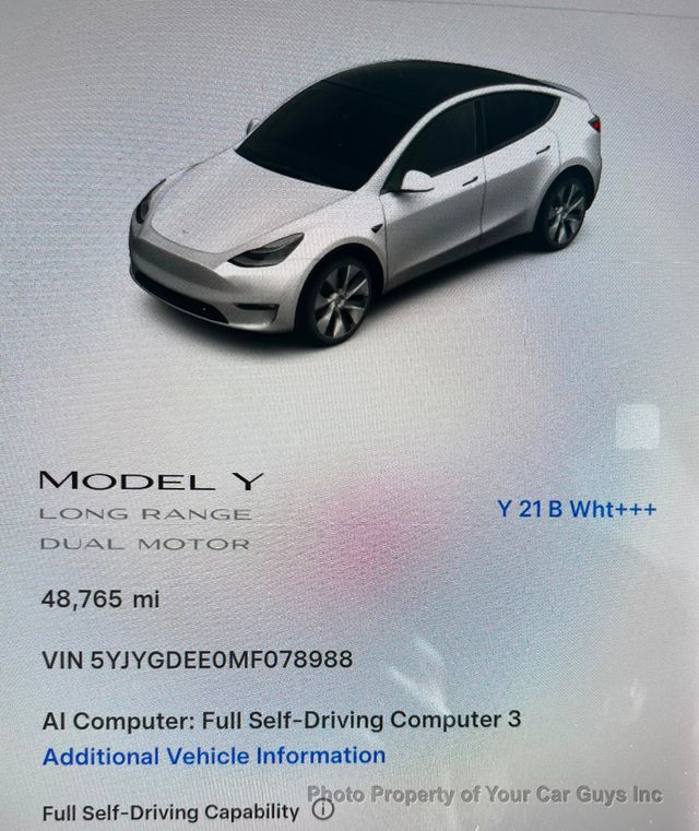 2021 Tesla Model Y Long Range AWD - 23033224 - 27