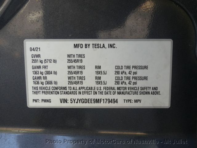 2021 Tesla Model Y Long Range AWD - 23079683 - 46