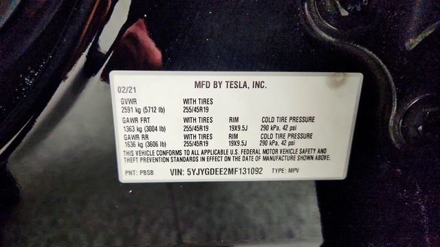 2021 Tesla Model Y Long Range AWD - 23095250 - 22