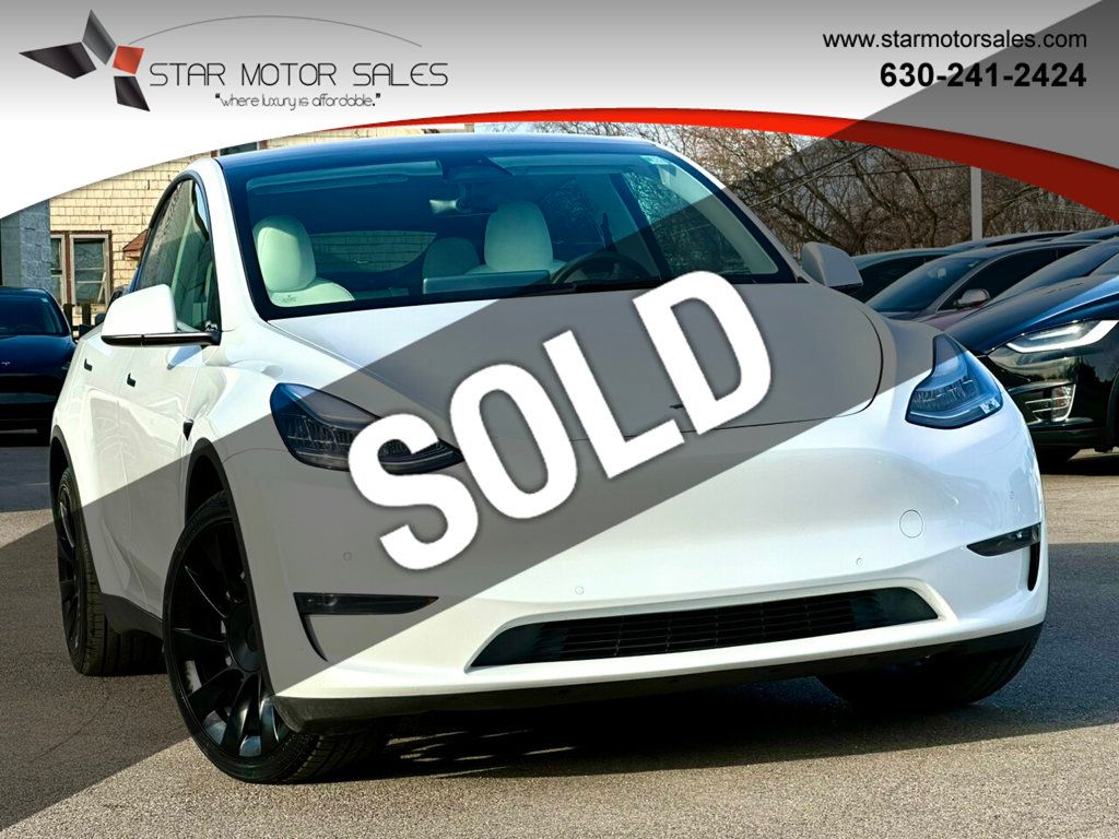Used 2022 Pearl White Multi-Coat Tesla Model Y LONG RANGE AWD Long Range  For Sale (Sold)