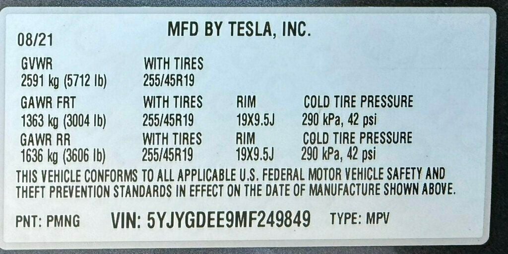 2021 Tesla Model Y Long Range AWD - 22623531 - 49