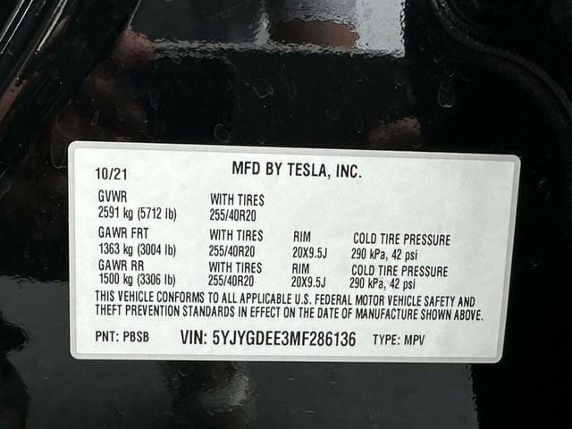 2021 Tesla Model Y Long Range AWD - 23058376 - 43