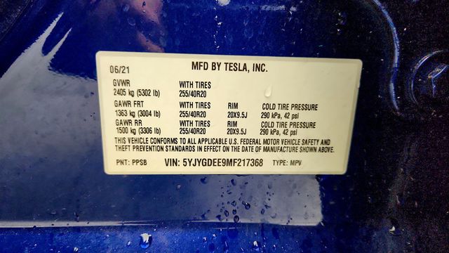 2021 Tesla Model Y Long Range AWD w/ 20'' Induction Wheels & Acceleration Boost - 23000096 - 23