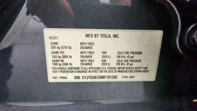 2021 Tesla Model Y Long Range AWD w/ Full Self Driving, 7 Seat Int. & 20’’ Wheels - 23009185 - 22