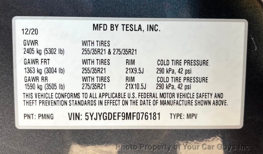 2021 Tesla Model Y Performance AWD - 23031238 - 24