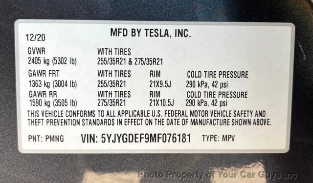 2021 Tesla Model Y Performance AWD - 23031238 - 24
