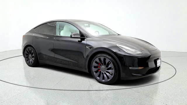 2021 Tesla Model Y Performance AWD w/ White & Black Premium Interior - 23091447 - 2