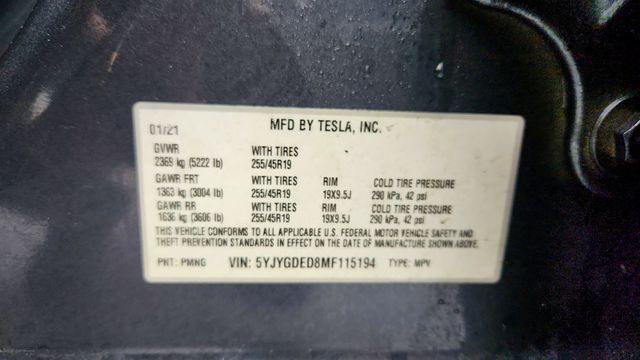 2021 Tesla Model Y Standard Range RWD *Ltd Avail* - 22988415 - 23