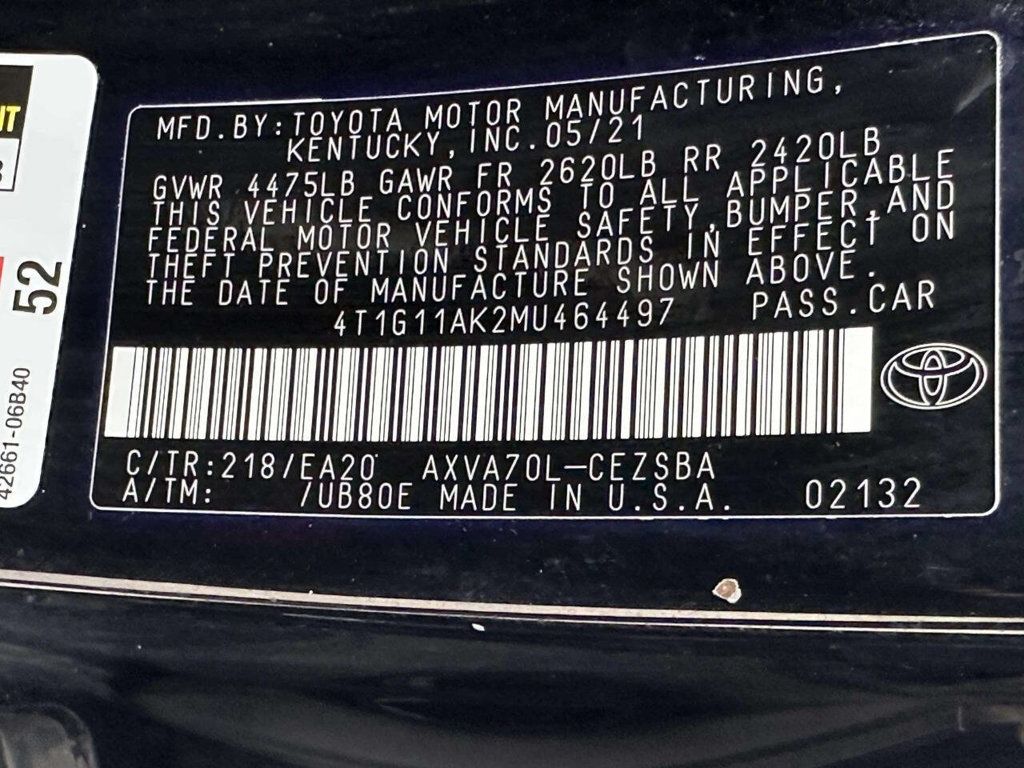 2021 Toyota Camry SE 4dr Sedan - 23043552 - 22