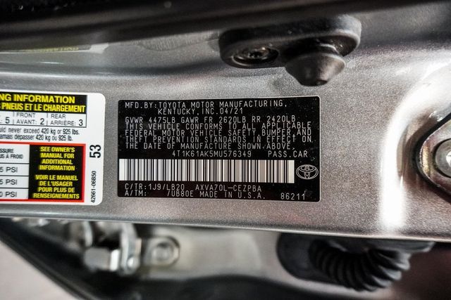 2021 Toyota Camry XSE Automatic - 22969202 - 45