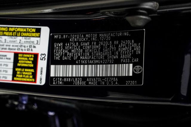 2021 Toyota Camry XSE Automatic - 22985117 - 43