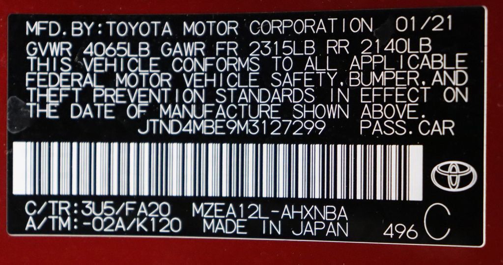 Toyota Corolla Color Codes