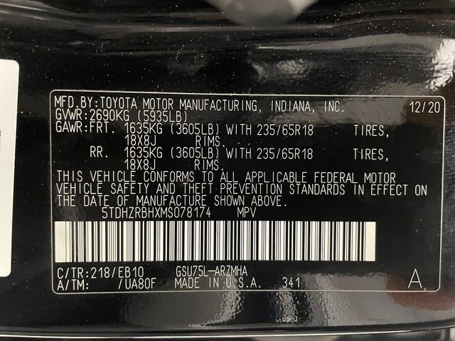 2021 Toyota Highlander XLE AWD - 22924768 - 52