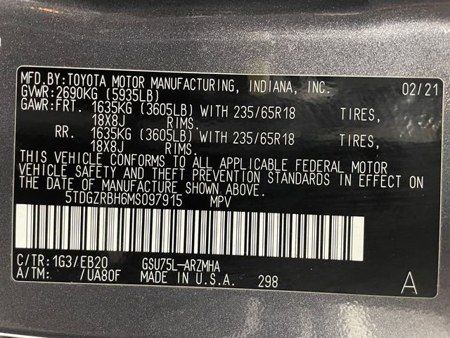 2021 Toyota Highlander XLE AWD - 22983970 - 51