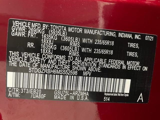 2021 Toyota Highlander XLE AWD - 22987782 - 51