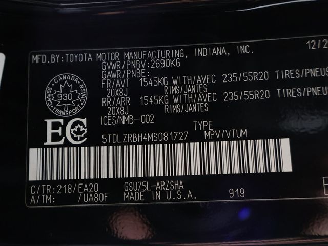 2021 Toyota Highlander XSE AWD - 23083482 - 57