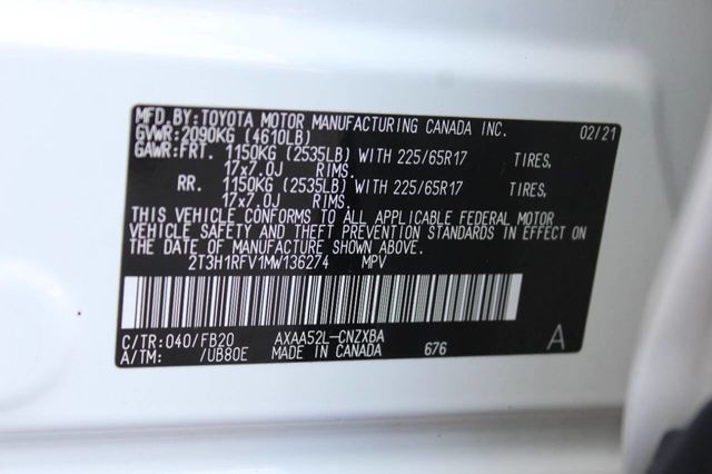 2021 Toyota RAV4 LE FWD - 22873667 - 25