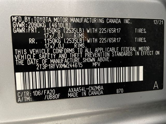 2021 Toyota RAV4 XLE AWD - 22995951 - 48