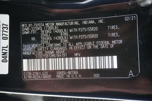 2021 Toyota Sequoia TRD Sport 4WD - 22994939 - 34