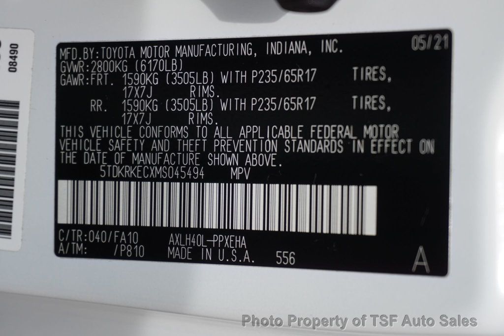 2021 Toyota Sienna LE FWD 8-Passenger - 23019795 - 48