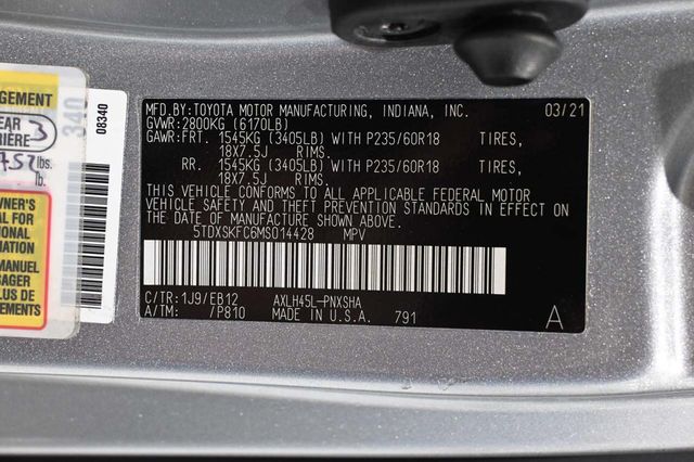2021 Toyota Sienna XSE AWD 7-Passenger - 23100682 - 33